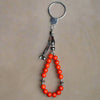 Keychain Prayer Beads Coral Genuine Silver 925