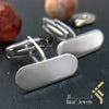 Personalized Sterling Silver Italian Cufflinks Capsule - Arabic or English