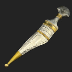 Personalized Brass and Silver Plating Arabian Dagger - خنجر هدية
